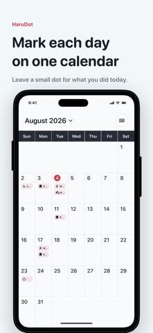HaruDot: Daily Calendar iPhone screenshot