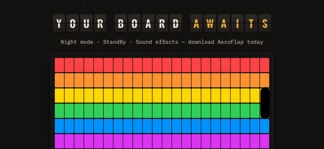 Screenshot #3 pour AeroFlap Split-Flap Clock AI+