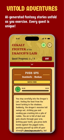 Critical HIIT: Fantasy Workout iPhone screenshot