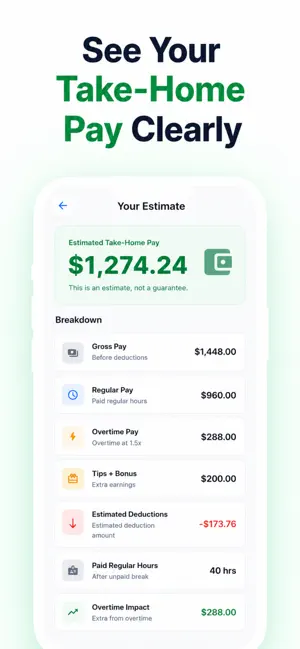 Paycheck Calculator: Hourly screenshot 3