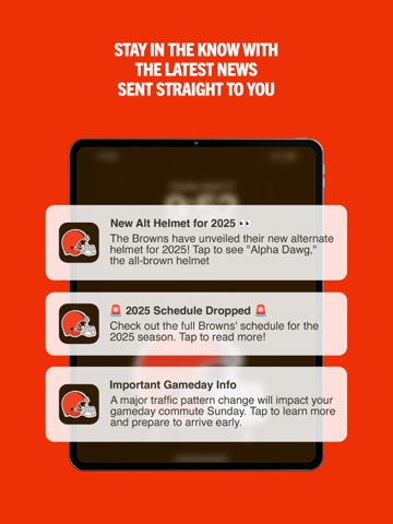 Cleveland Browns iPad screenshot