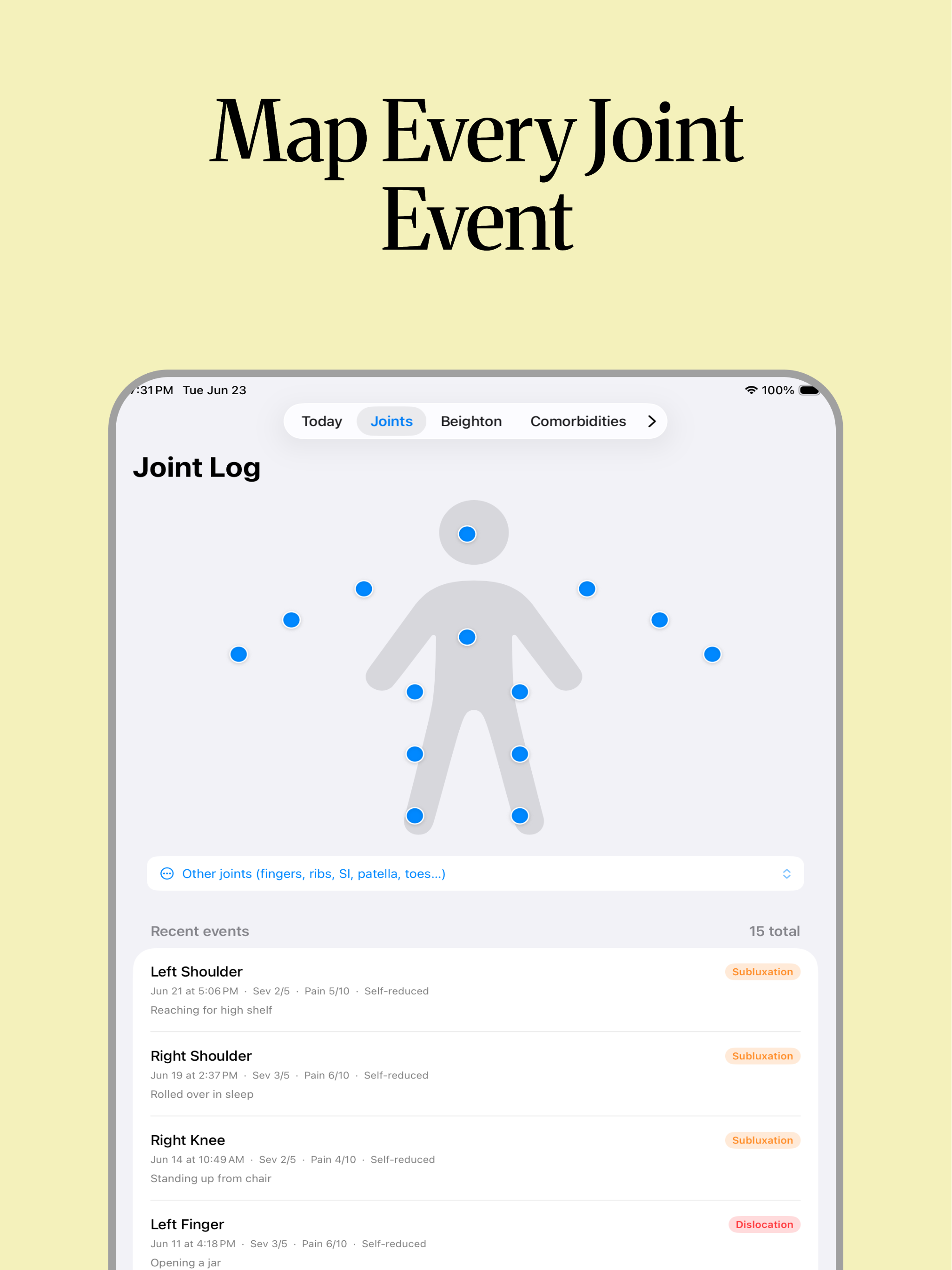Hypermobile: EDS Joint Tracker screenshot 7