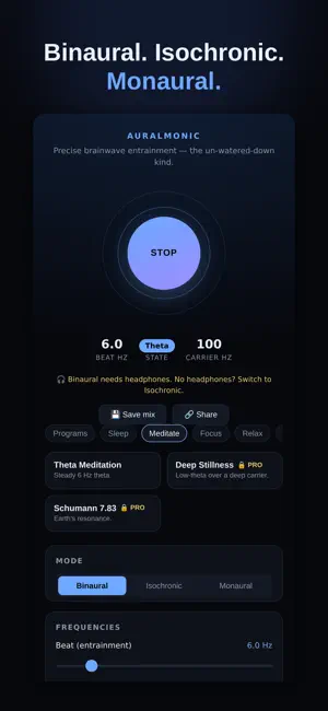 Auralmonic: Binaural Beats screenshot 3