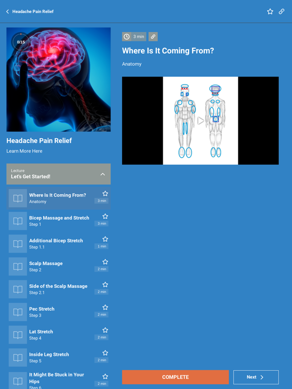 My Pain Relief Guru app screenshot 3