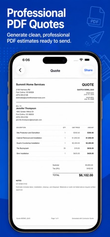 Contractor Estimate & Quote Screenshot 4 of 6