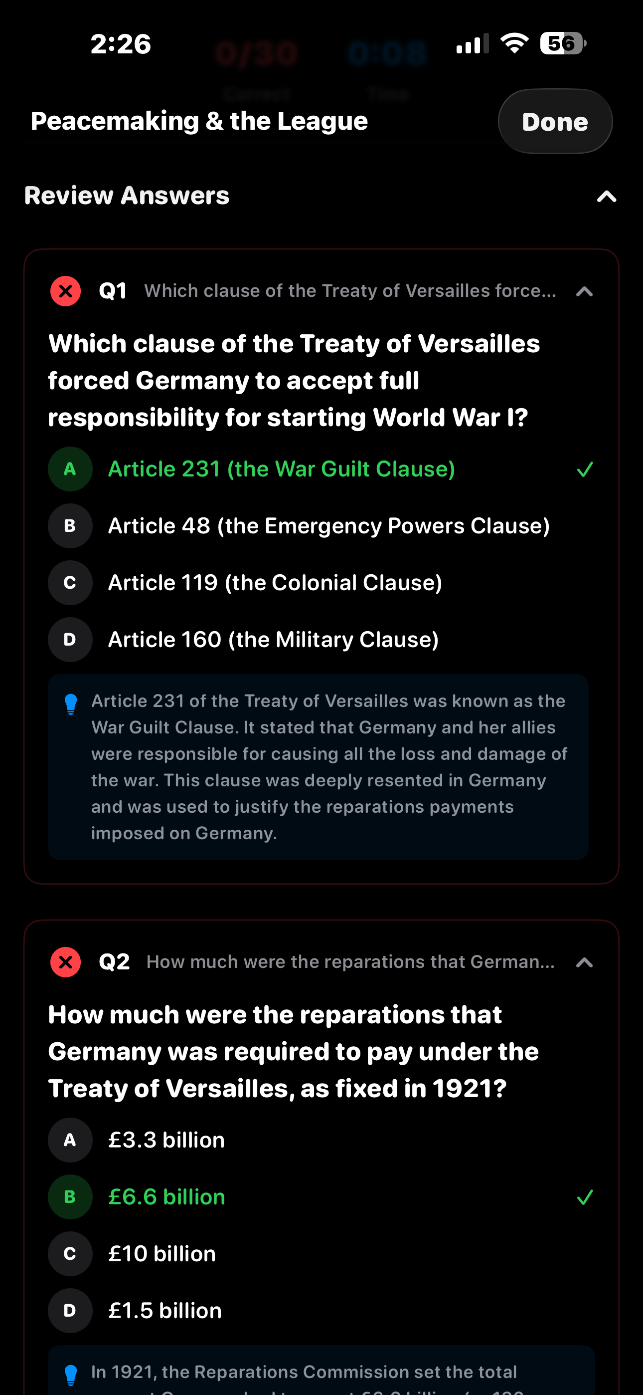 GCSE History Quiz