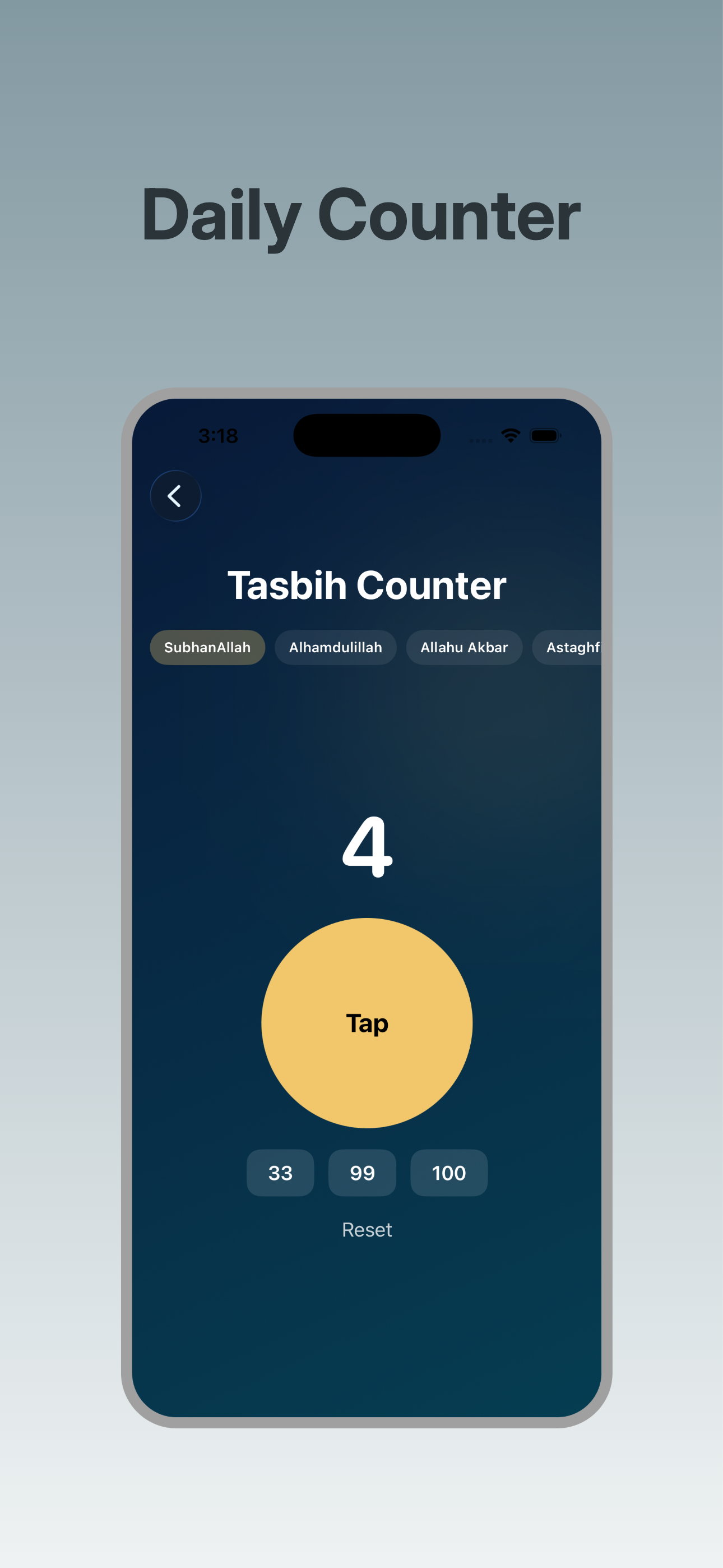 Qibla Compass-Tasbih Counter