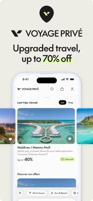 Voyage Prive: Holidays/Hotels screenshot 1