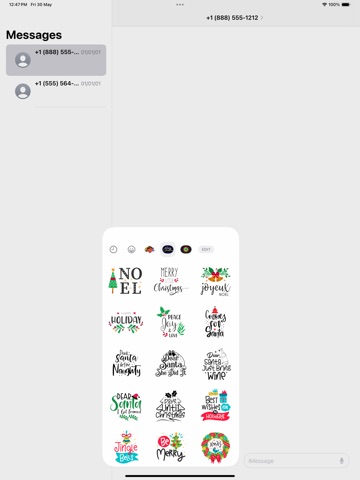 Christmas Lettering Stickers! iPad screenshot