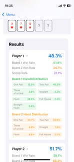 Double Board PLO Equity Cal screenshot 2