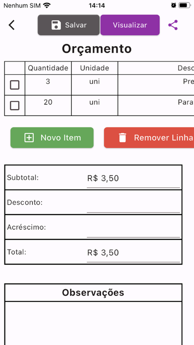 Criar Orçamento em PDF Pro Screenshot