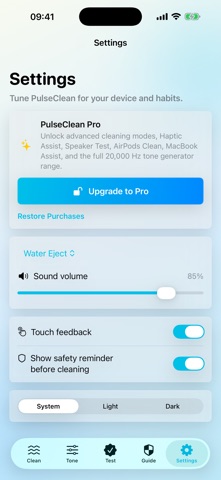 PulseClean: Speaker Cleaner iPhone screenshot