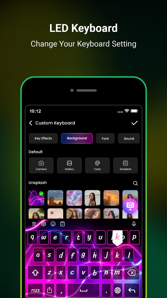 #3. Neon LED Keyboard -RGB & Emoji (iOS) 由: Anand Naidu