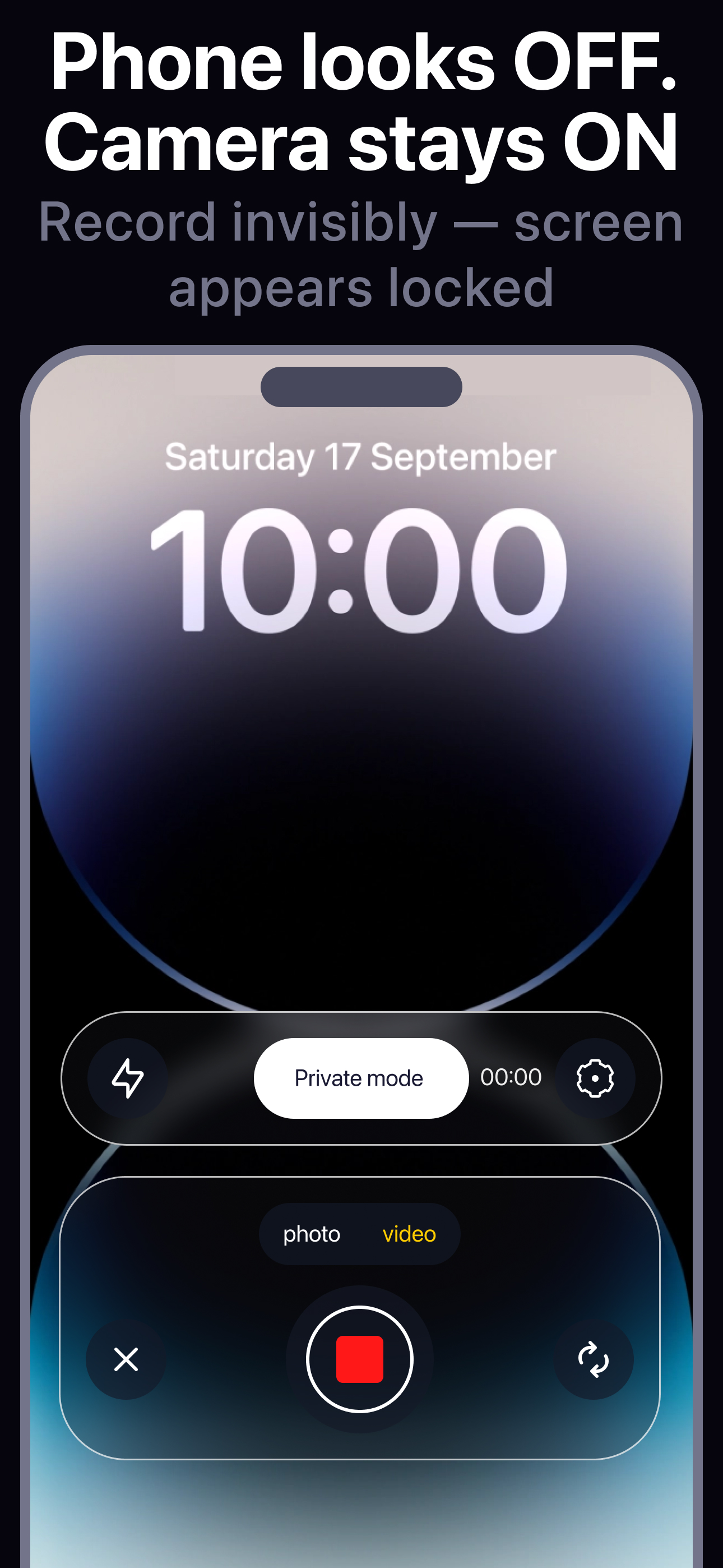 InviCam: Black Screen Camera
