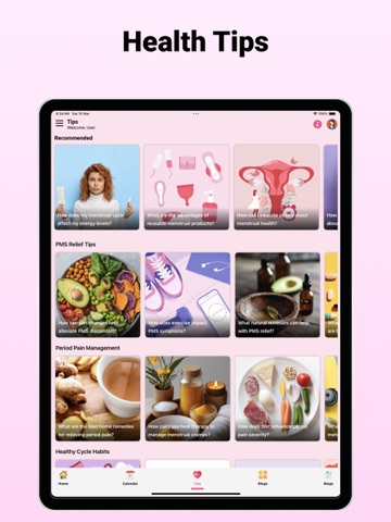 Period Tracker Apps for Women iPad screenshot