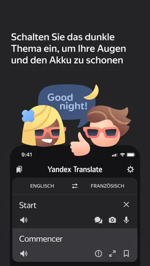 Screenshot von Yandex Translate auf dem iPhone 6