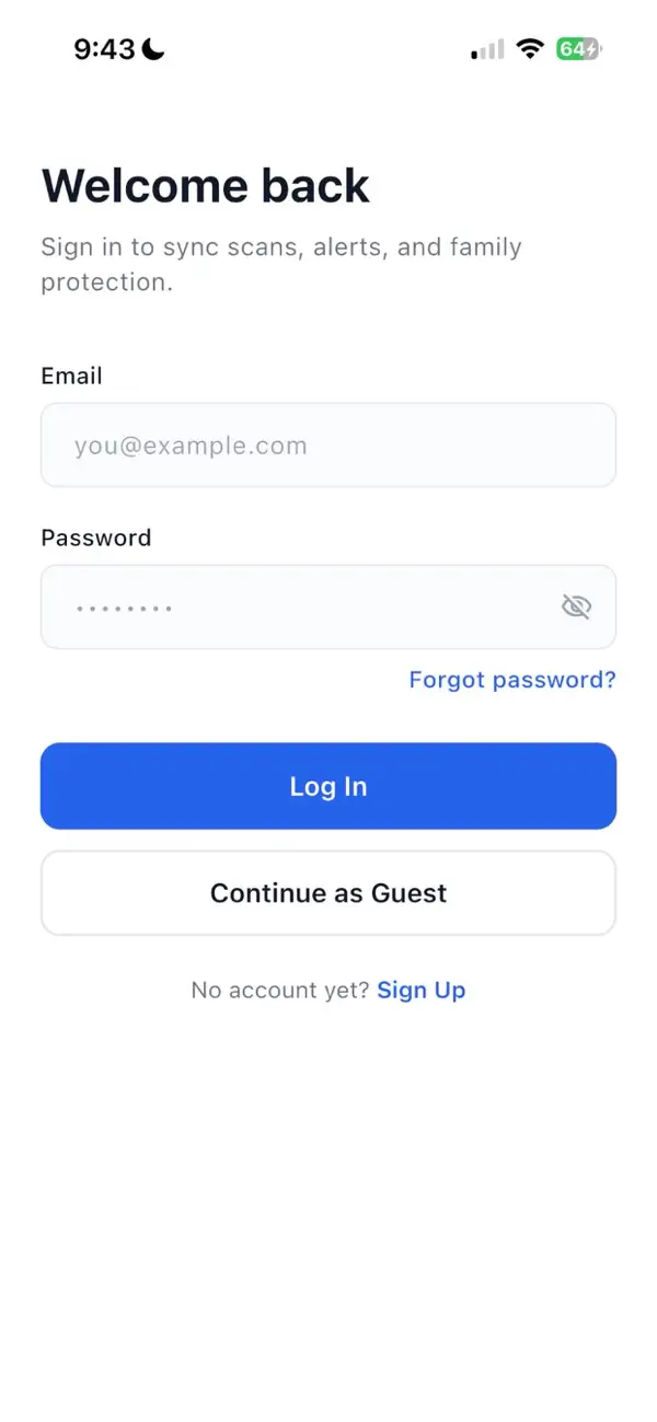 Screenshot #1 pour Safely — AI Scam Detector