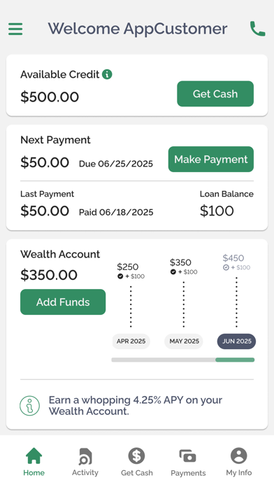 CASH 1 LOANS Screenshot