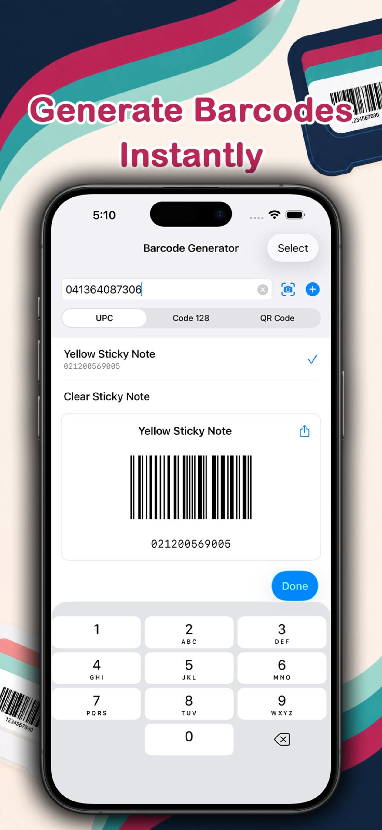 Barcode Generator & List screenshot 3