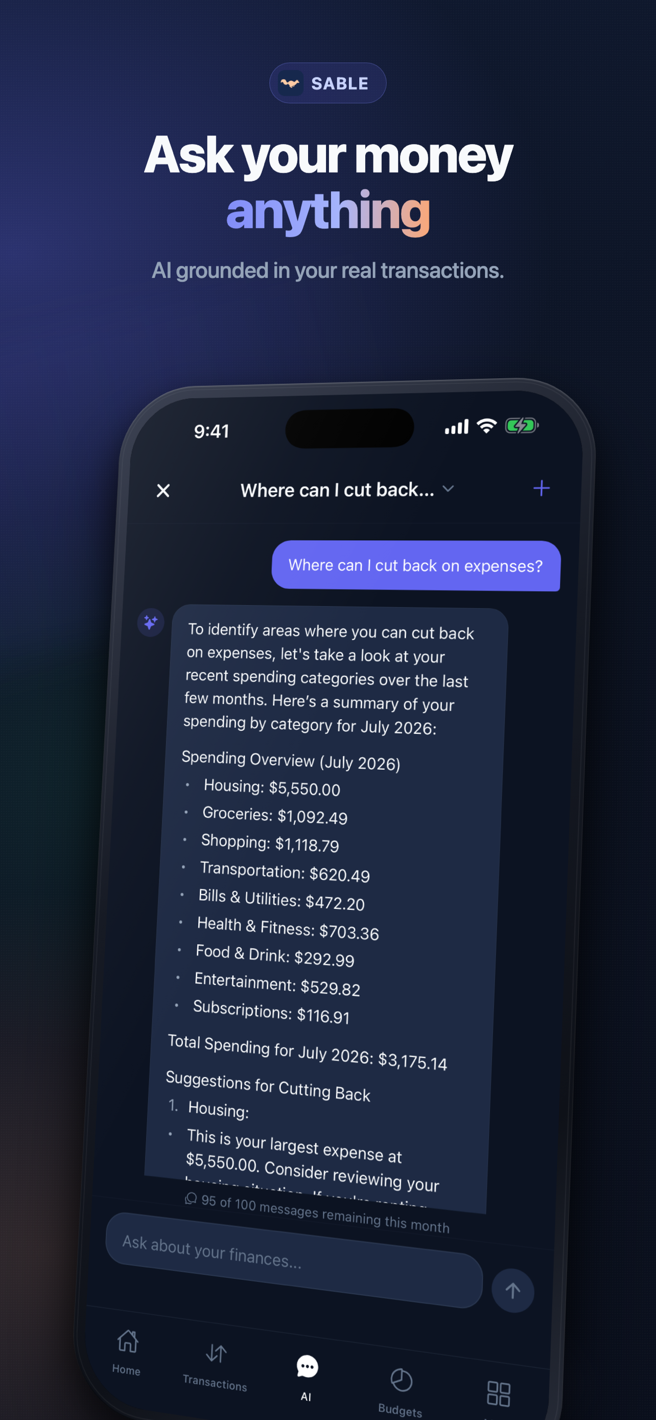 Sable Spend - Budget Planner screenshot 6