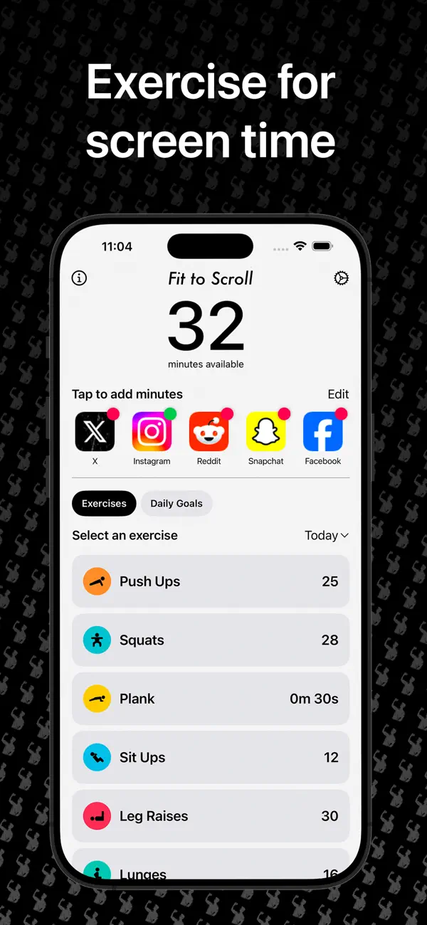 Screenshot #1 pour Fit to Scroll: App Blocker