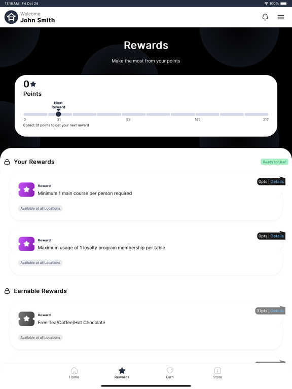Baan Thai Rewards app screenshot 2