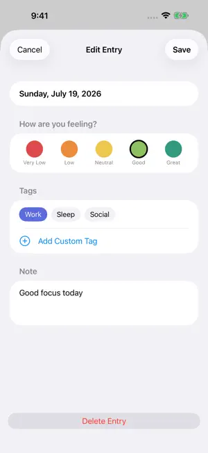 MoodDots: Mood Calendar screenshot 2