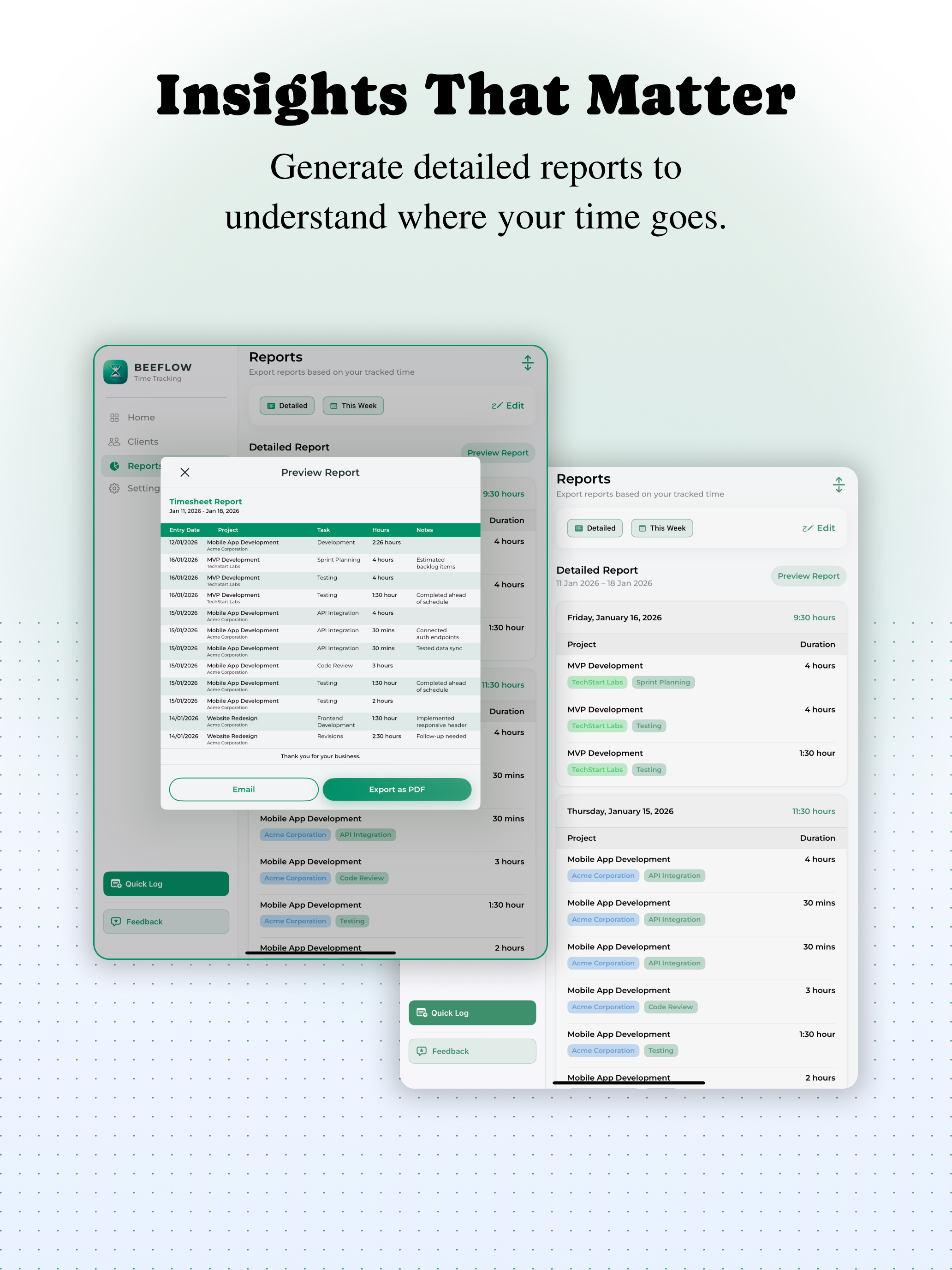 TimeSheet Tracker: BeeFlow screenshot 7