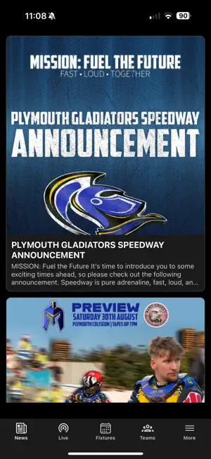 Plymouth OBM Gladiators screenshot 1