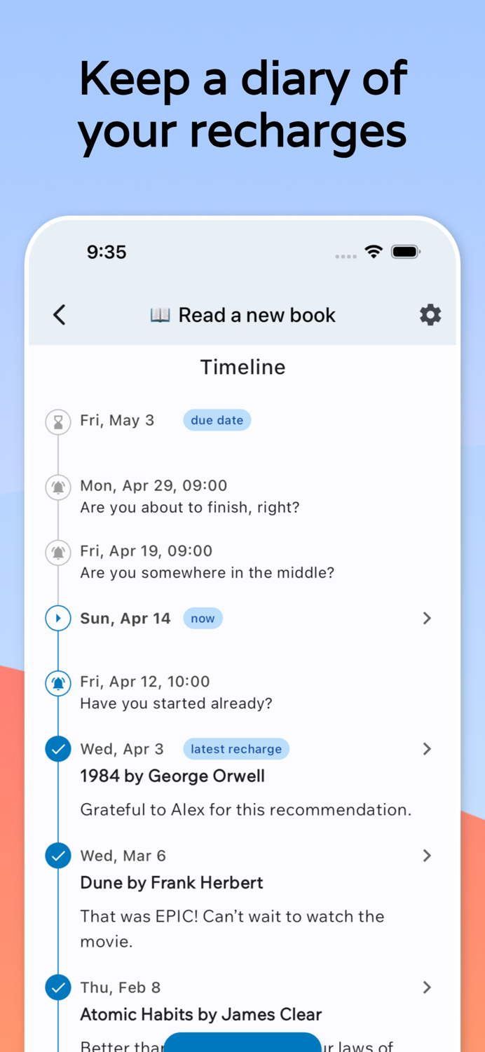 99 reminders – task countdown