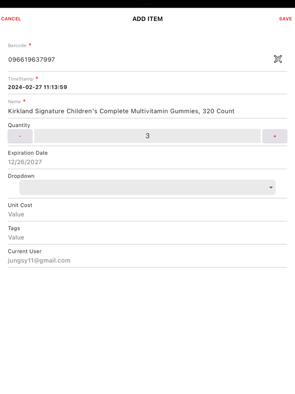 GearChain: Simple Inventory iPad screenshot 9 - Productivity app