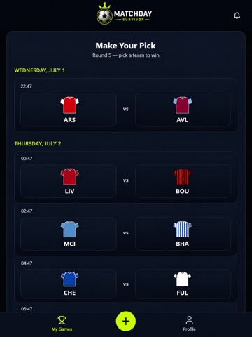 Matchday Survivor iPad screenshot