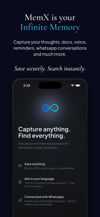 MemX: AI Memory Agent Screenshot 1 of 9