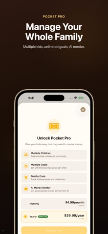 Kids Money Tracker - Pocket iPhone screenshot