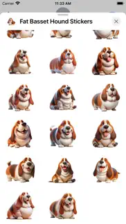 fat basset hound stickers iphone screenshot 3