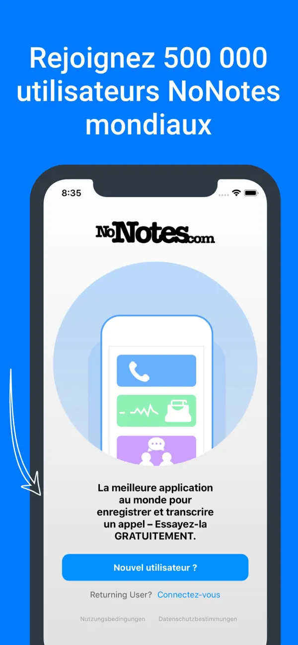 Screenshot #3 pour Call Recording by NoNotes