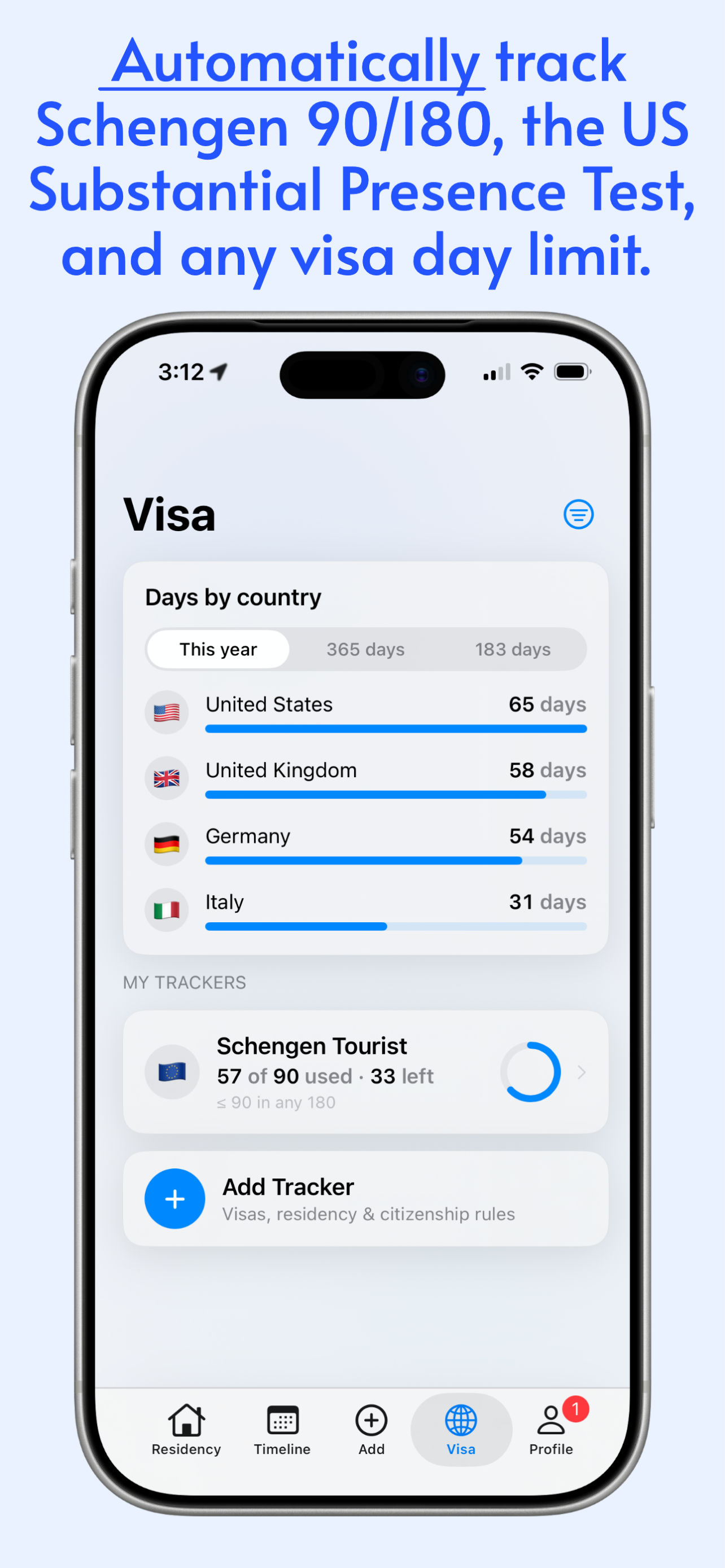 iReside: Tax Residency & Visa screenshot 2