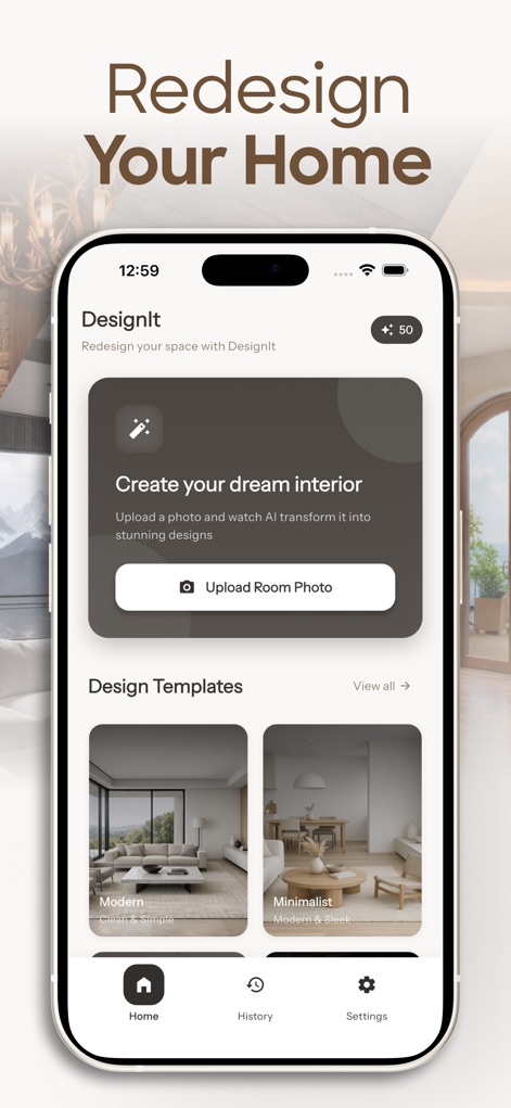 AI Interior Design - DesignIt - Graphics & Design App | MWM