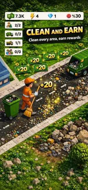 Cleaning Game: KingdomOfTrash screenshot 2