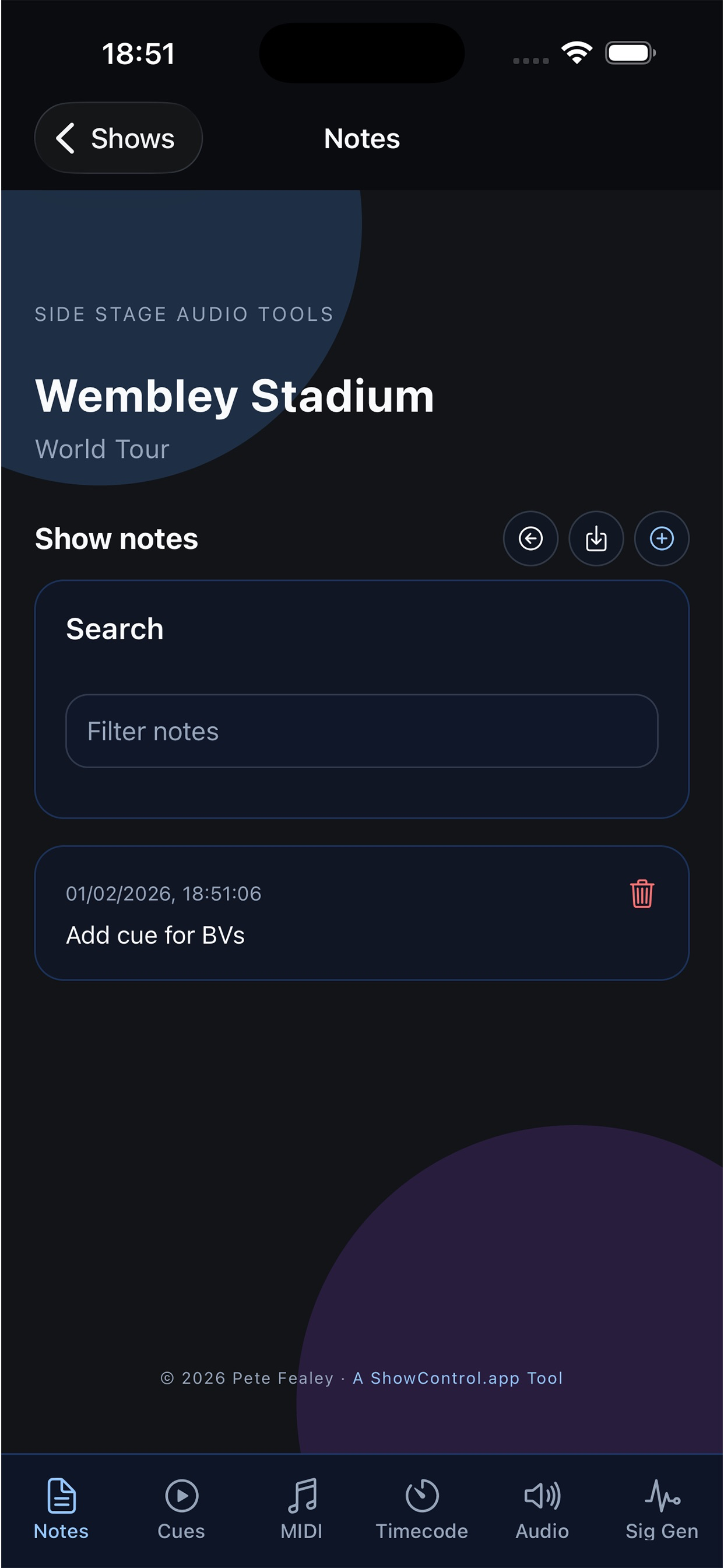 Side Stage Audio Tools