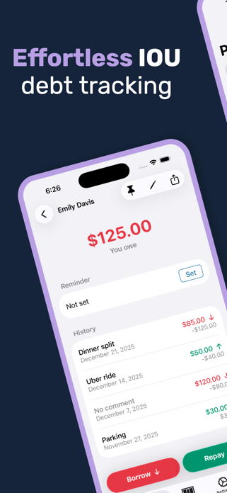 Debty - Private Debt Tracker Screenshot 1 of 5
