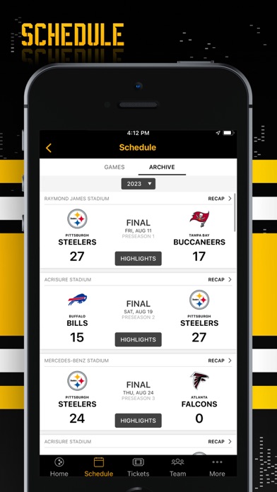 Screenshot #3 pour Pittsburgh Steelers