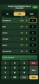 Roulette Calculator screenshot