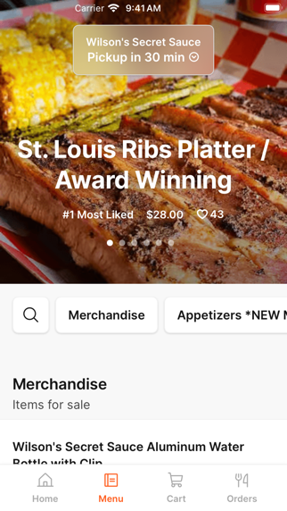 Wilson's Secret Sauce iPhone screenshot 2 - Food & Drink app