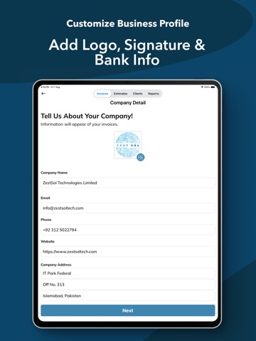 Invoice Maker: InvoiCraft iPad screenshot