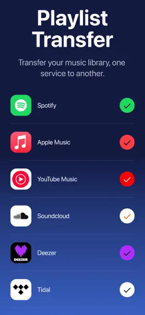 Playlist Transfer for My Music iPhone screenshot 1