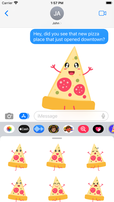 Pizza Slice Foodie Stickers Screenshot