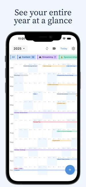 Linear Calendar - Chronos screenshot 1