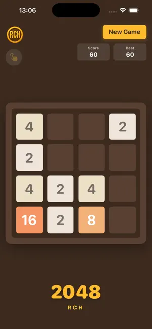 2048 RCH: Minimalist Puzzle screenshot 2