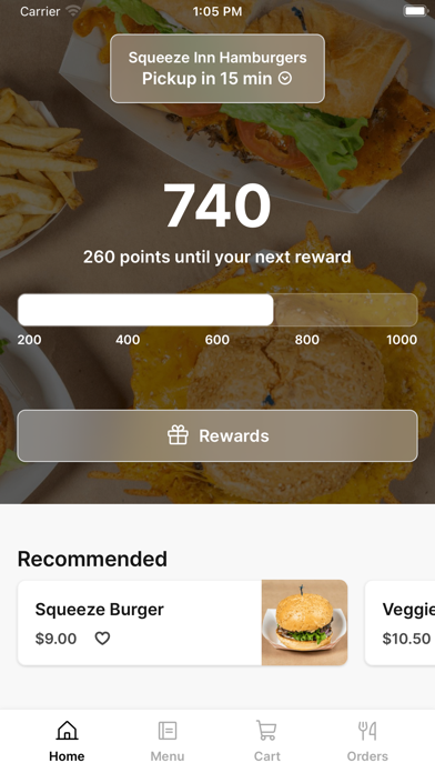 Squeeze Burger iPhone screenshot 1 - Food & Drink app